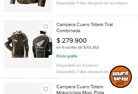 Accesorios para Motos - Campera Ttem 110c/u - En Venta