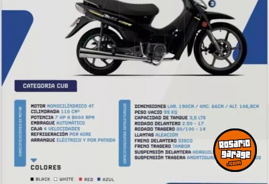 Motos - Motomel Blitz 110 Plus 2024 Nafta 450Km - En Venta