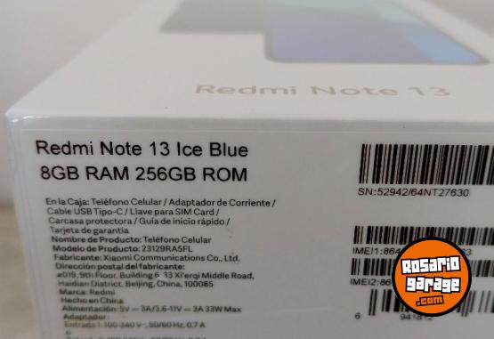 Telefona - Celular Xiaomi Note 13 8/256gb. Ice Blue - En Venta