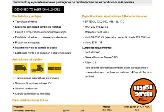 Accesorios para Autos - LQUIDO HIDRULICO SPIRAX S4 ATF HDX X 1 LT. (SHELL) - En Venta