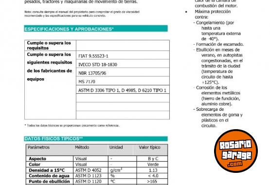 Accesorios para Autos - LQUIDO REFRIGERANTE CONCENTRADO PARAFLU 11 X 1 LT. (PETRONAS) - En Venta
