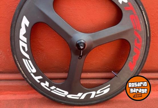 Deportes - Rueda 3 Palos Carbono Clincher Pista Delantera (R28) - En Venta