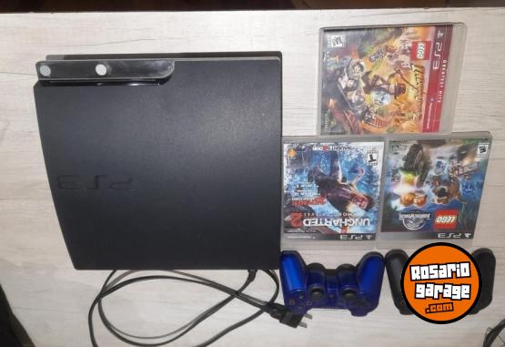 Electrnica - PS3 en excelente estado, 2 controles y 3 juegos - En Venta