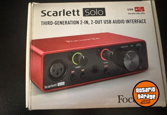 Informtica - Focusrite Scarlett Solo 2i2 3era Generacin Audio Interface - En Venta