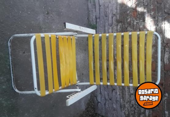 Hogar - Reposera grande de jardin con tiras de pvc.Seis posiciones y reforzada. - En Venta