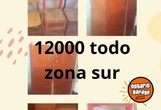 Hogar - Cimbo muebles 3 sillas diferentes mas placard a reparar hay q cambiar la madera del fondo esta rota. - En Venta