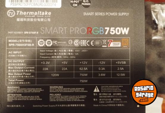 Informtica - REMATO FUENTE RGB TOPE DE GAMA THERMALTAKE 750W FULL MODULAR GARANTIDA- CENTRO- - En Venta