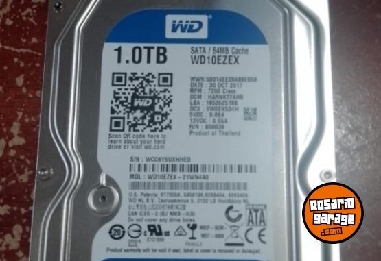 Informtica - Vendo disco rgido de 1 TB marca WD en perfecto estado de funcionamiento. - En Venta