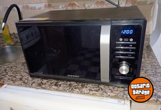 Hogar - Excelente Microondas Samsung Ceramic Inside con Grill Impecable Estado Funcionando Perfectamente - En Venta