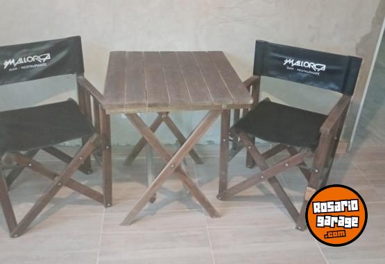 Hogar - Mesa de madera y dos sillones jardin - En Venta