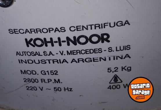 Hogar - Secarropas kohinoor 5,2 kg - En Venta