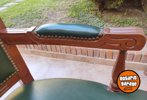 Hogar - SILLON INGLES CUERO NATURAL Y CEDRO - En Venta