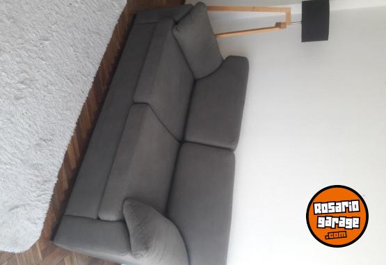 Hogar - Sof Brest 3 Cuerpos Cuero Texturizado Grey - En Venta