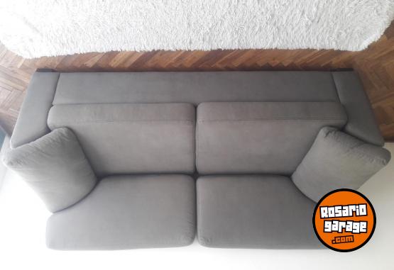 Hogar - Sof Brest 3 Cuerpos Cuero Texturizado Grey - En Venta