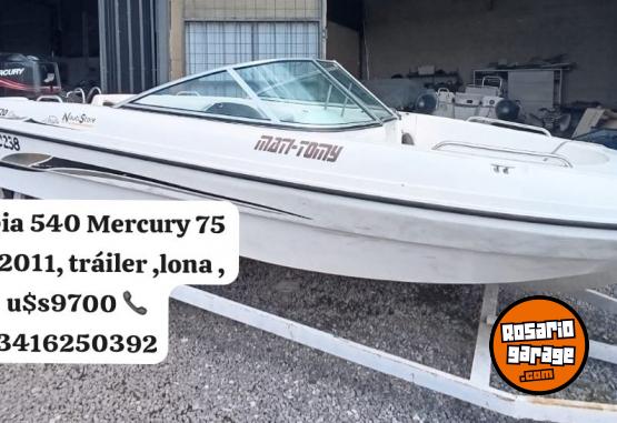 Embarcaciones - Carubia 540 lancha open Mercury hp 75 2t 2011 triler lona - En Venta