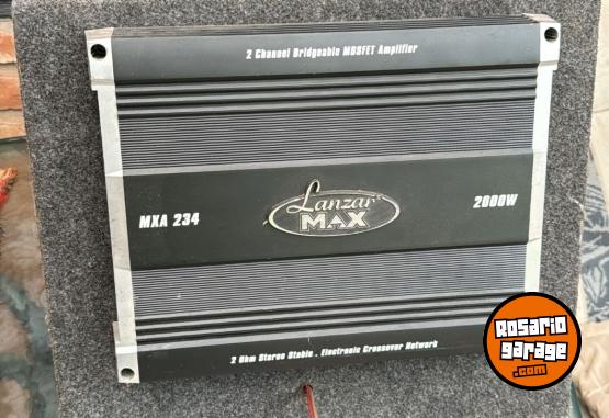 Accesorios para Autos - Potencia LANZAR 2000w. y subwoofer POWERBASS con CAJA. alfombrada. - En Venta