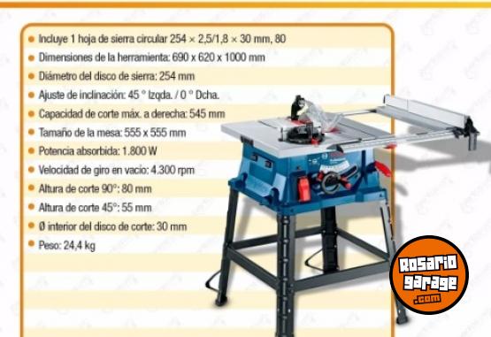 Herramientas - Sierra Circular de mesa GTS 254 BOSCH - En Venta