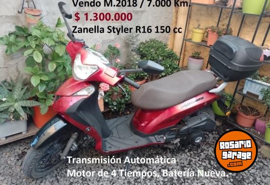 Motos - Zanella Styler 150 2018 Nafta 7500Km - En Venta